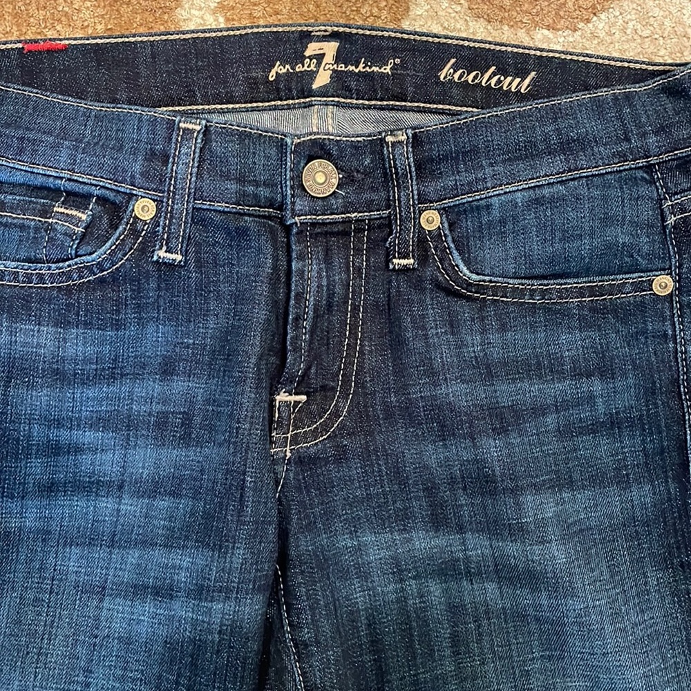 size 25 bootcut 7 for all man kind low rise jean